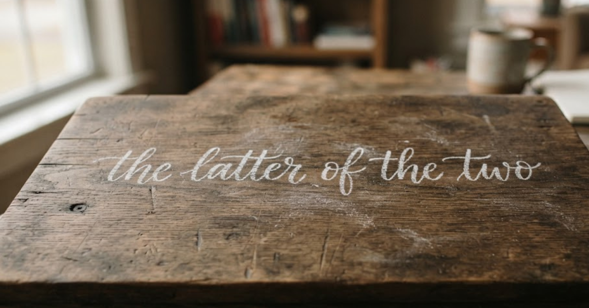 The Latter of the Two: Meaning, Grammar, and Correct Usage