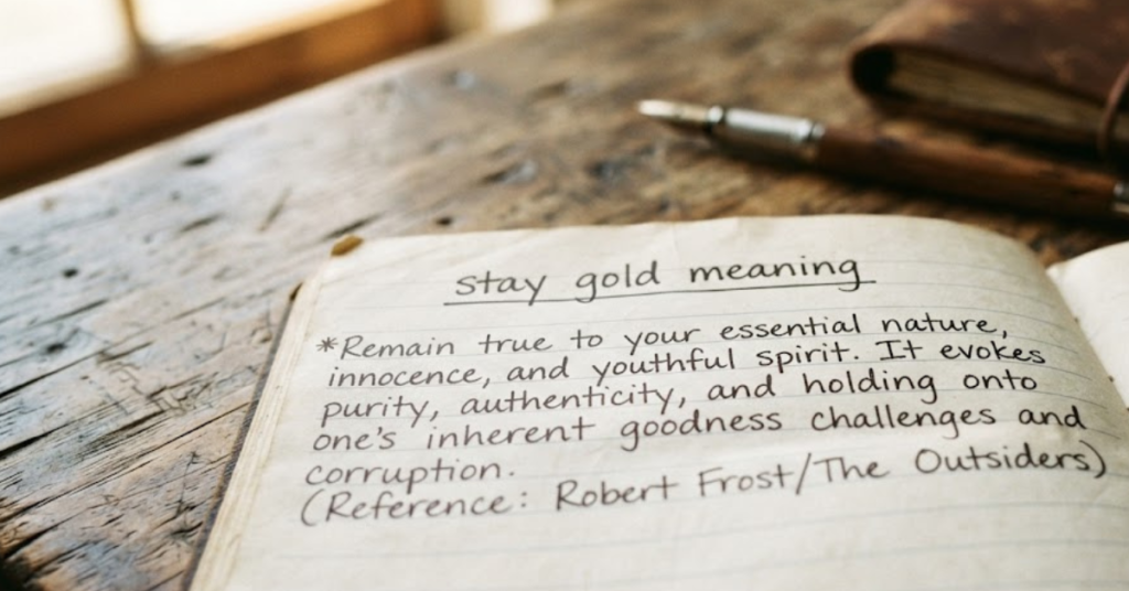 Stay Gold Meaning: Origin, Symbolism & Modern Use